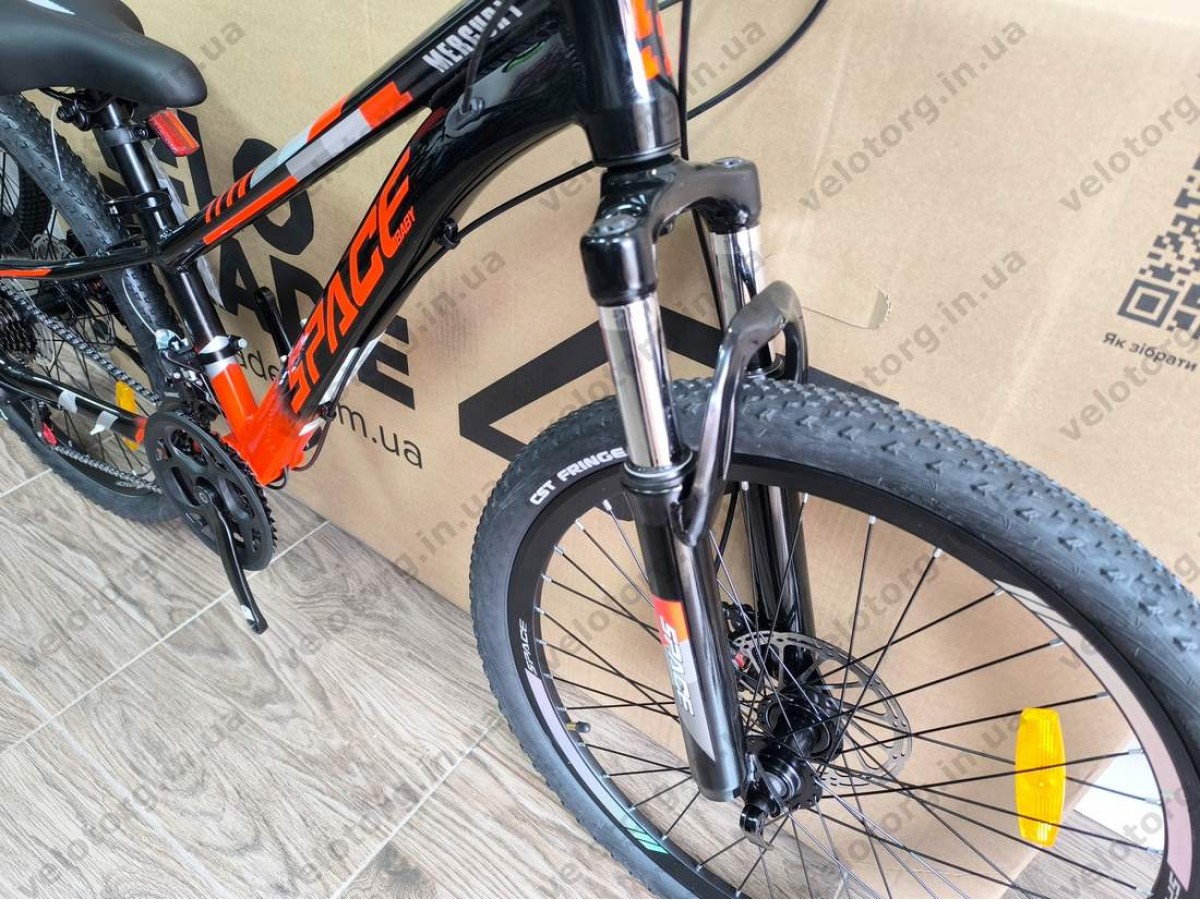 Велосипед AL 24" SPACE MERCURY DD FR рама-11" чорно-червоний 2026