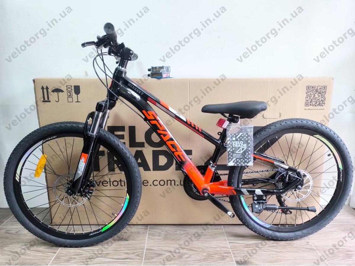 Велосипед AL 24" SPACE MERCURY DD FR рама-11" чорно-червоний 2026
