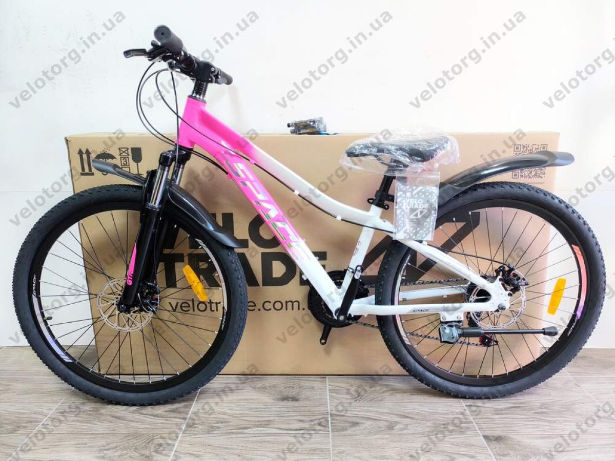 Велосипед AL 26" SPACE IZIDA DD FR рама-13" рожево-білий 2026