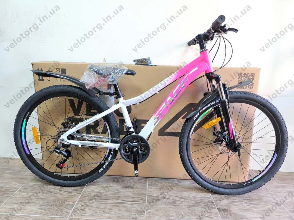 Велосипед AL 26" SPACE IZIDA DD FR рама-13" рожево-білий 2026