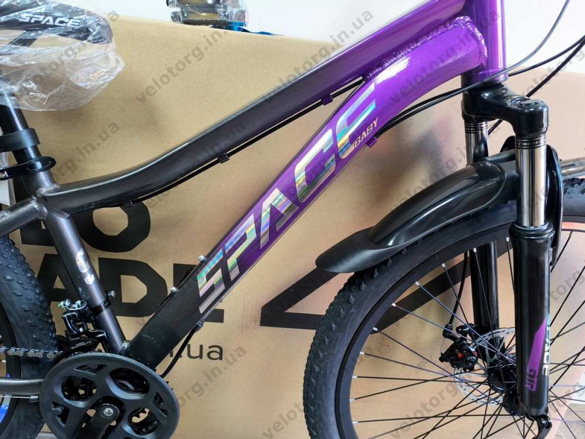 Велосипед AL 26″ SPACE IZIDA DD FR рама-13″ фіолетово-сріблястий 2026