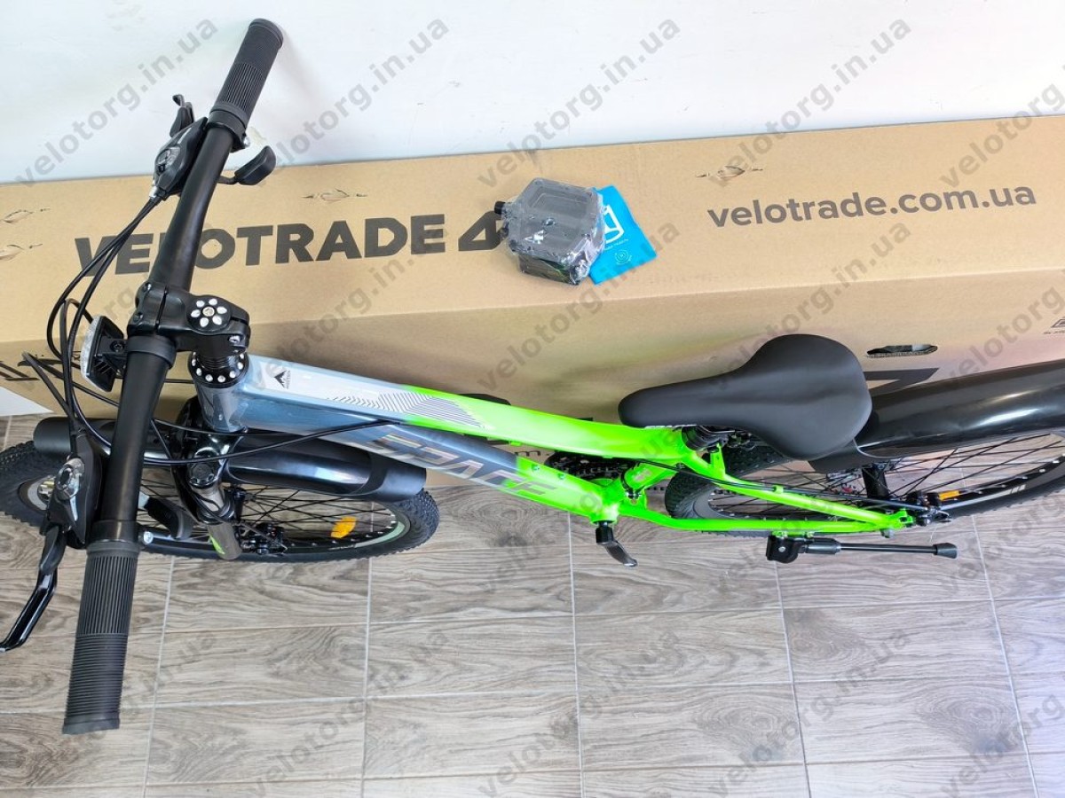 Велосипед AL 26" SPACE LYRA DD FR рама-13" сріблясто-зелений 2026