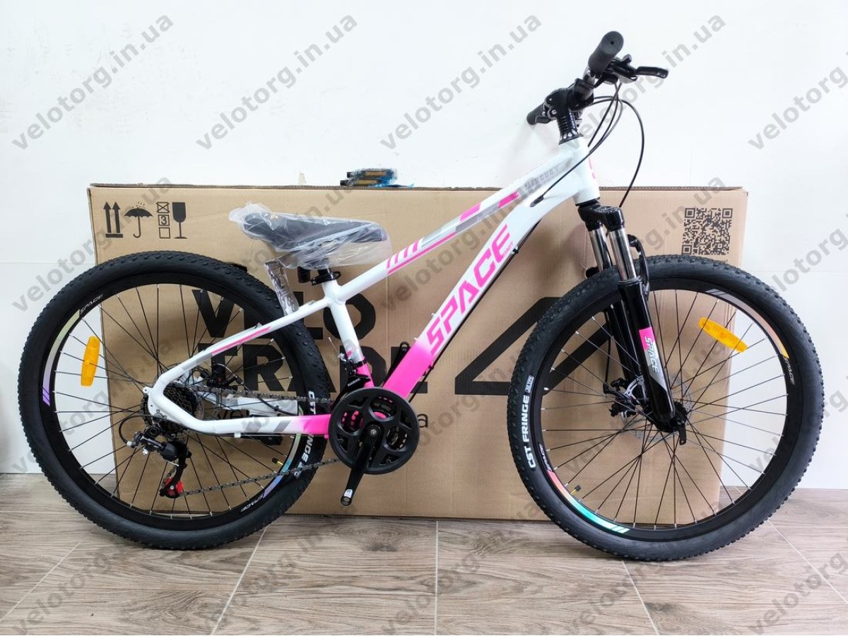 Велосипед AL 26" SPACE MERCURY DD FR рама-13" біло-рожевий 2026