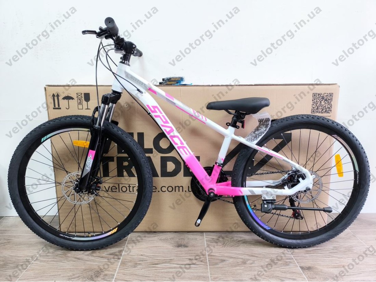 Велосипед AL 26" SPACE MERCURY DD FR рама-13" біло-рожевий 2026