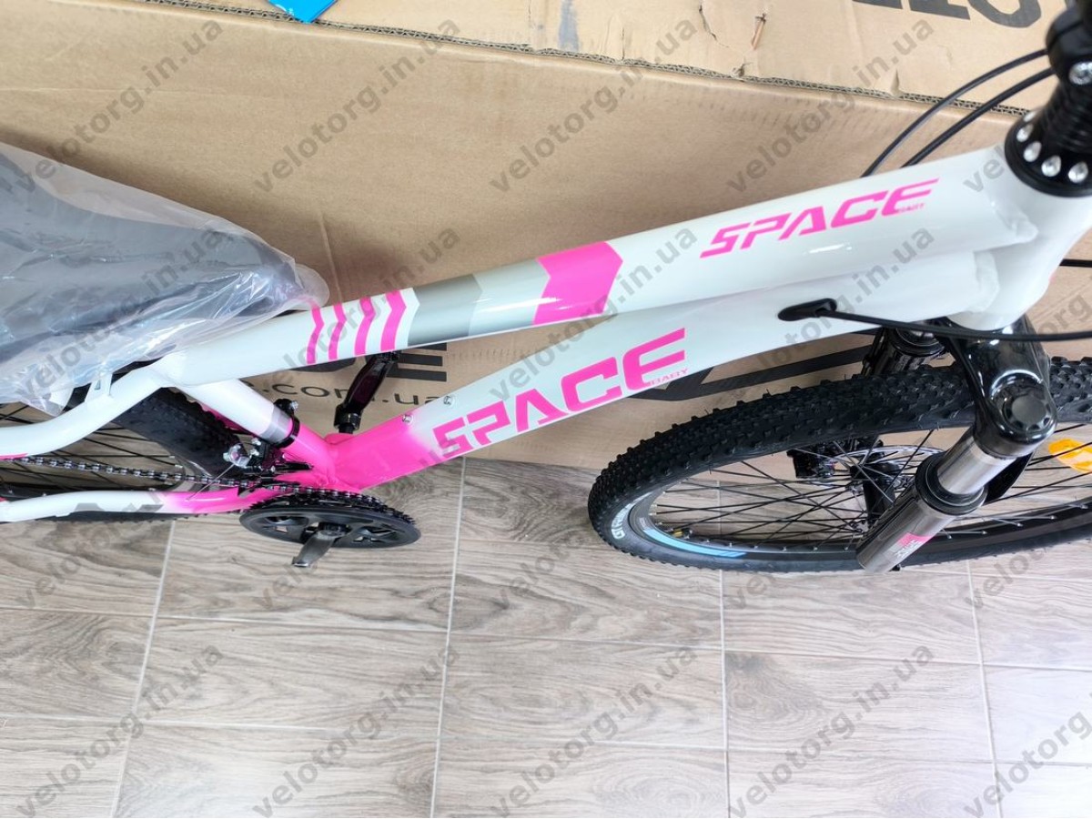 Велосипед AL 26" SPACE MERCURY DD FR рама-13" біло-рожевий 2026