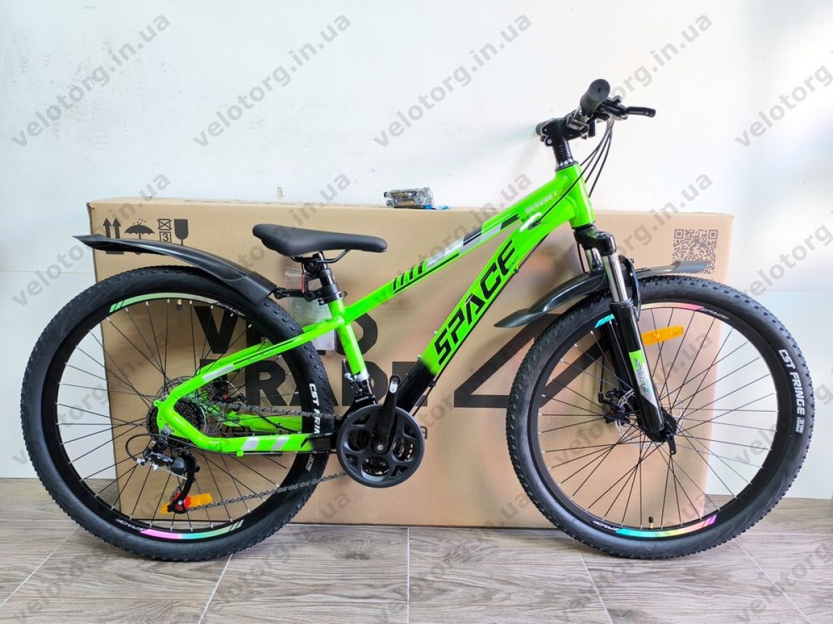 Велосипед AL 26" SPACE MERCURY DD FR рама-13" зелено-чорний 2026