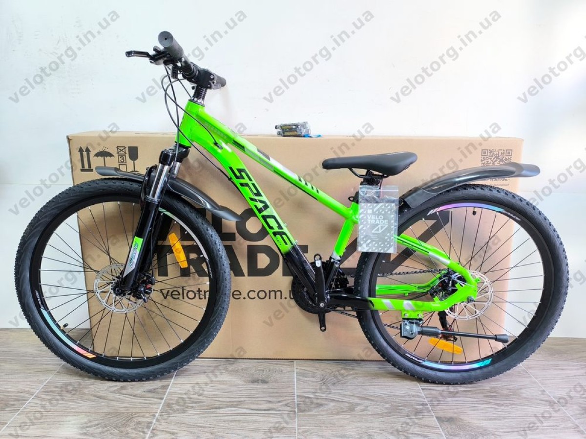 Велосипед AL 26" SPACE MERCURY DD FR рама-13" зелено-чорний 2026