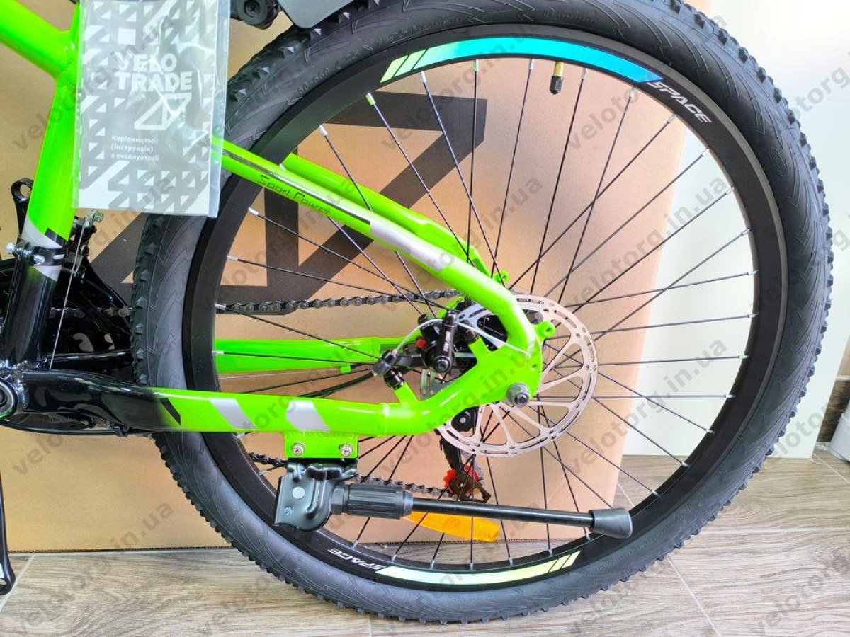 Велосипед AL 26" SPACE MERCURY DD FR рама-13" зелено-чорний 2026