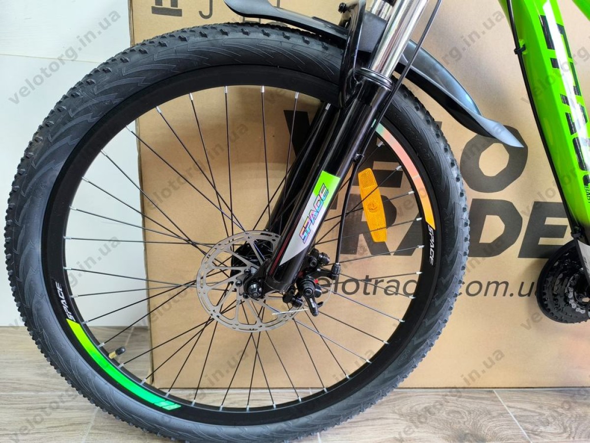 Велосипед AL 26" SPACE MERCURY DD FR рама-13" зелено-чорний 2026