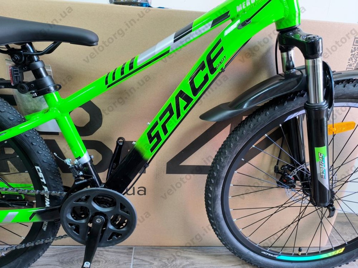 Велосипед AL 26" SPACE MERCURY DD FR рама-13" зелено-чорний 2026