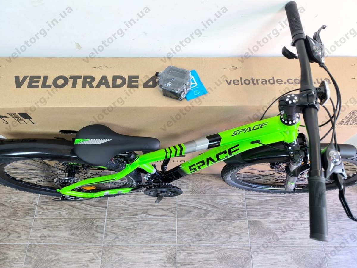 Велосипед AL 26" SPACE MERCURY DD FR рама-13" зелено-чорний 2026
