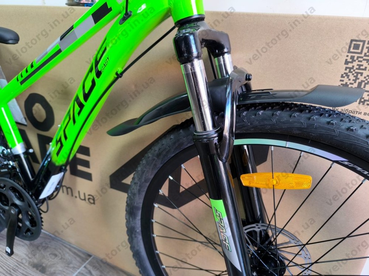 Велосипед AL 26" SPACE MERCURY DD FR рама-13" зелено-чорний 2026