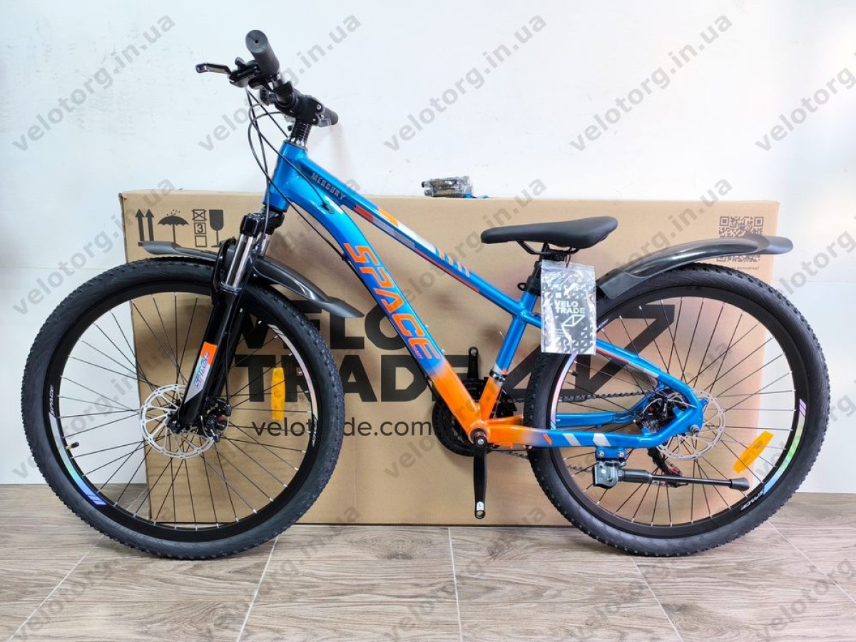 Велосипед AL 26" SPACE MERCURY DD FR рама-13" синьо-помаранчевий 2026