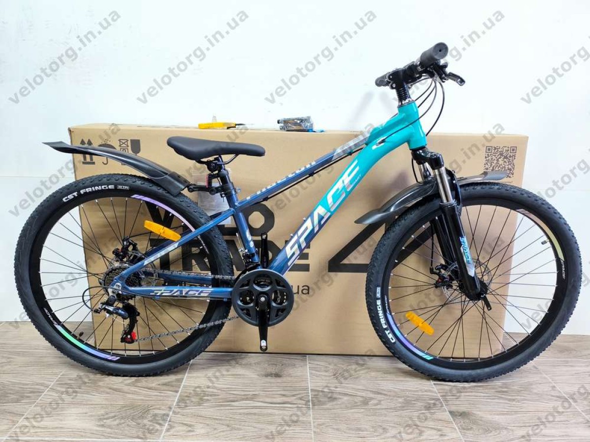 Велосипед AL 26″ SPACE PHAETON DD FR рама 13″ синьо-бірюзовий 2026