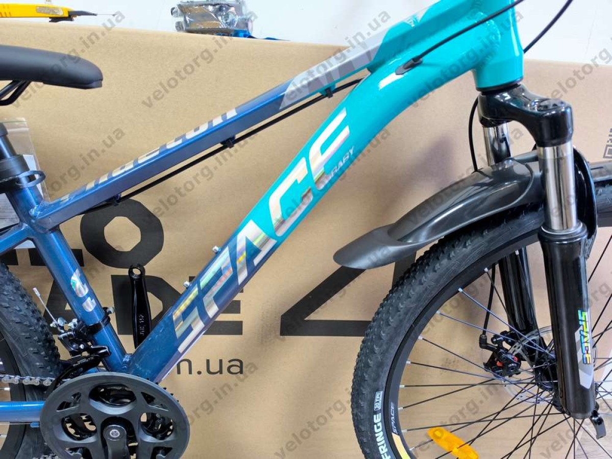 Велосипед AL 26″ SPACE PHAETON DD FR рама 13″ синьо-бірюзовий 2026
