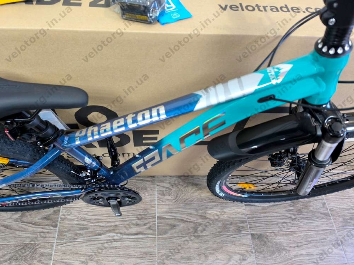 Велосипед AL 26″ SPACE PHAETON DD FR рама 13″ синьо-бірюзовий 2026