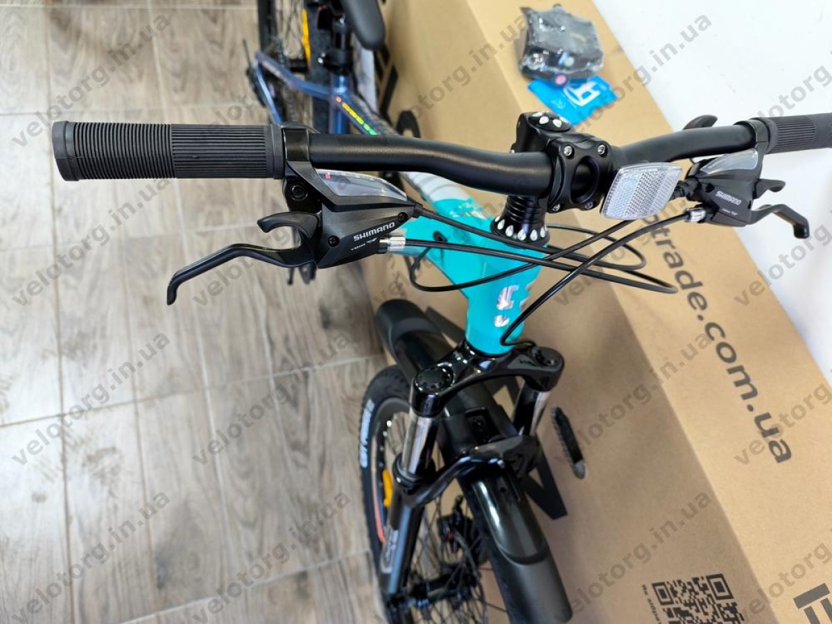 Велосипед AL 26″ SPACE PHAETON DD FR рама 13″ синьо-бірюзовий 2026