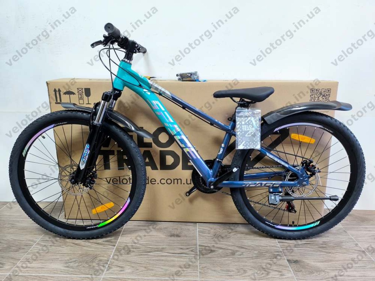 Велосипед AL 26″ SPACE PHAETON DD FR рама 13″ синьо-бірюзовий 2026