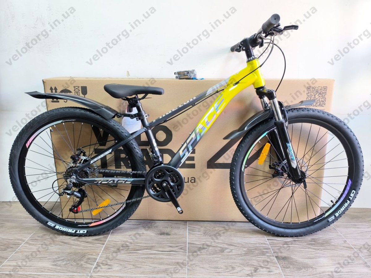 Велосипед AL 26" SPACE PHAETON DD FR рама-13" сіро-жовтий 2026