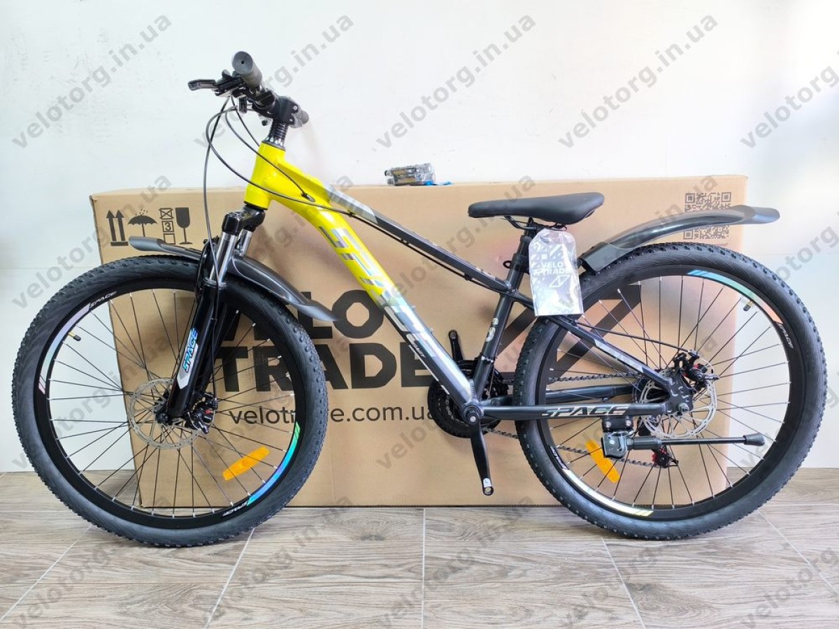 Велосипед AL 26" SPACE PHAETON DD FR рама-13" сіро-жовтий 2026