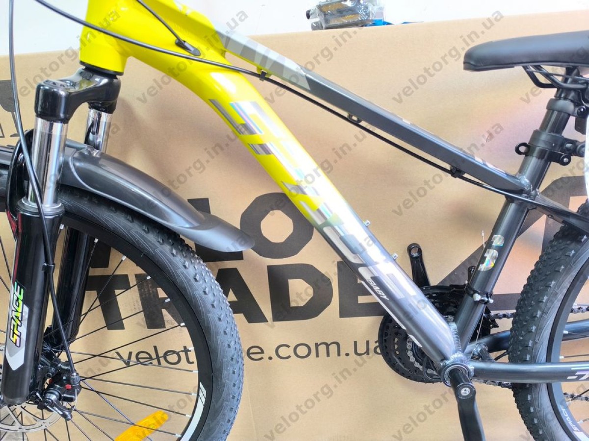 Велосипед AL 26" SPACE PHAETON DD FR рама-13" сіро-жовтий 2026