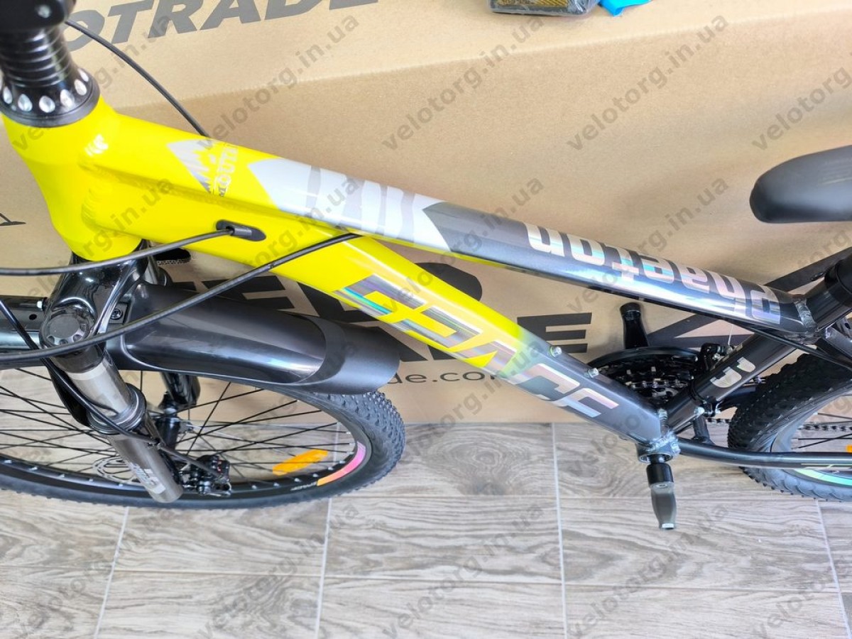 Велосипед AL 26" SPACE PHAETON DD FR рама-13" сіро-жовтий 2026