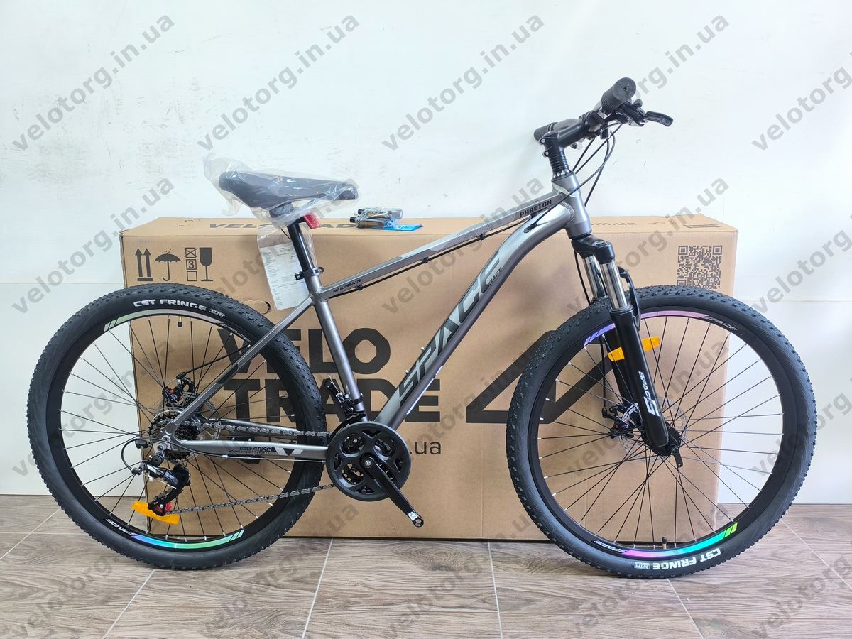Велосипед AL 27.5" SPACE PHAETON DD FR рама 17" графітовий 2026