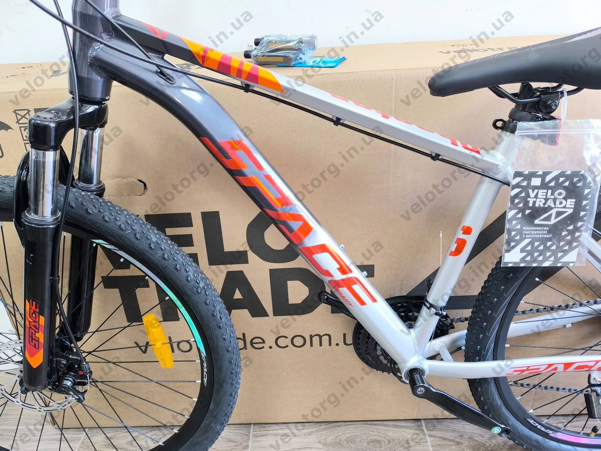 Велосипед AL 27.5" SPACE PHAETON DD FR рама 17" сіро-сріблястий 2026