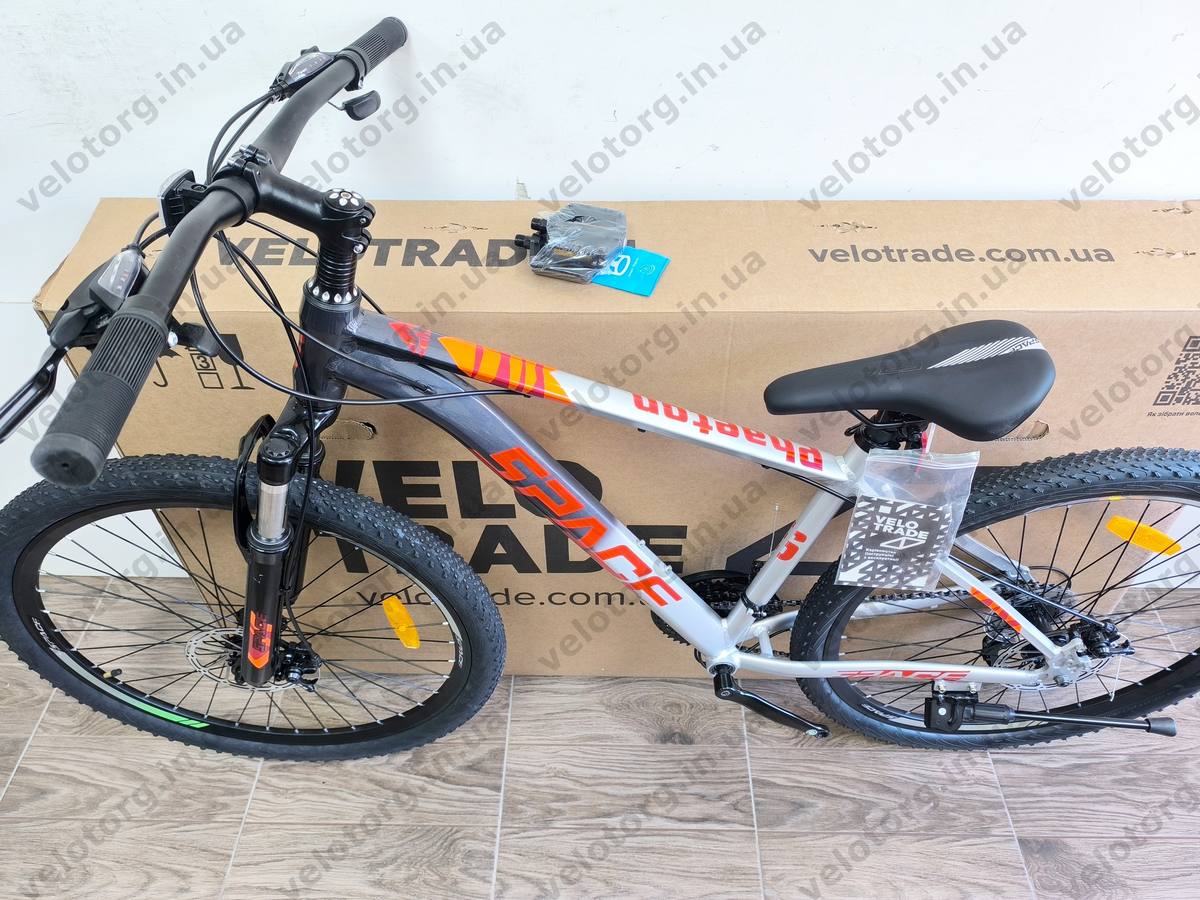 Велосипед AL 27.5" SPACE PHAETON DD FR рама 17" сіро-сріблястий 2026