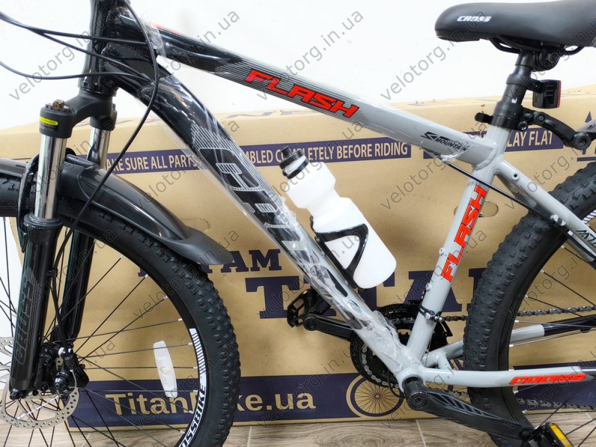 Велосипед Cross 27,5" Flash 2024 Рама-17" grey-black