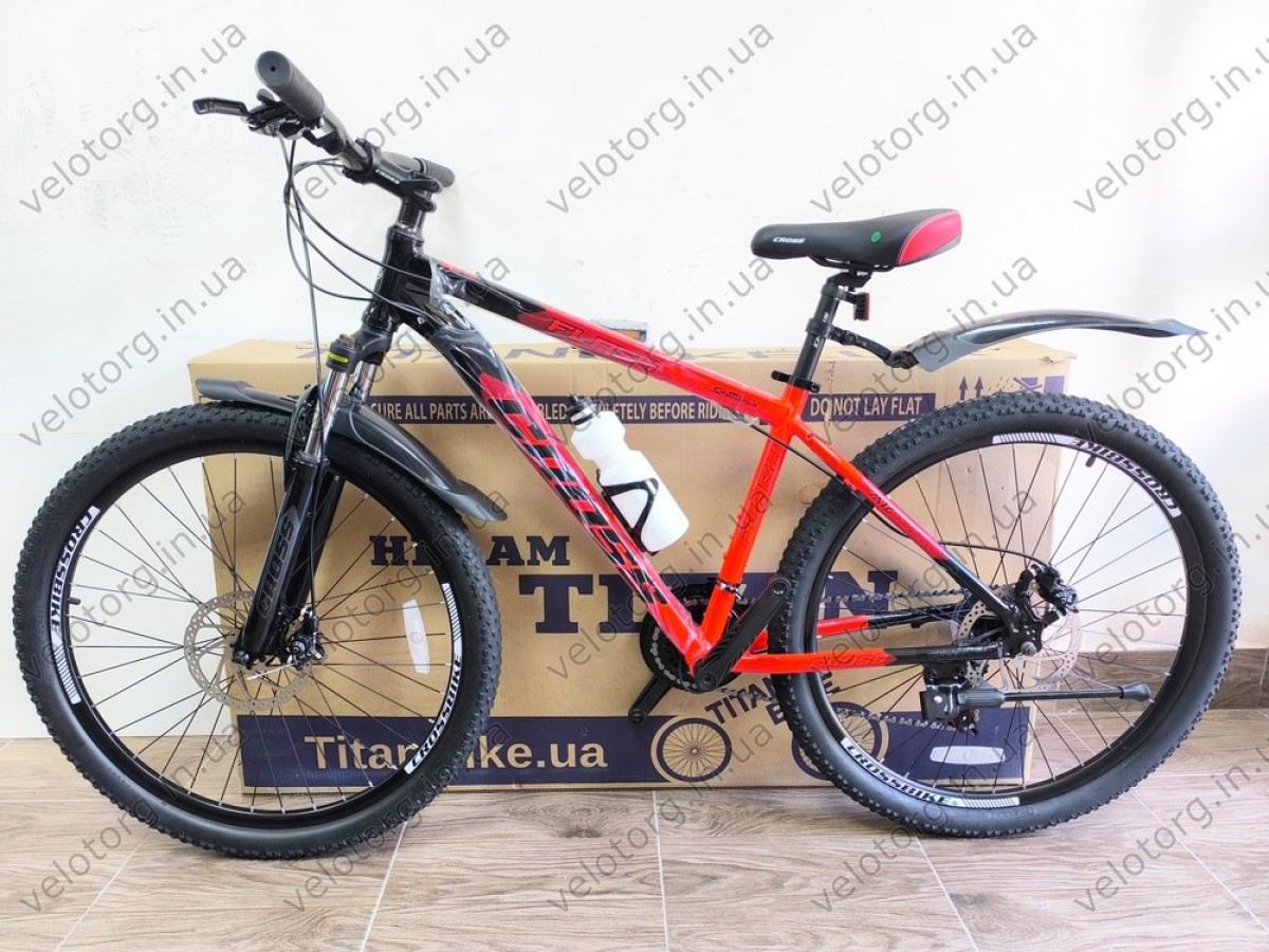 Велосипед Cross 27,5" Flash 2024 Рама-17" red-black