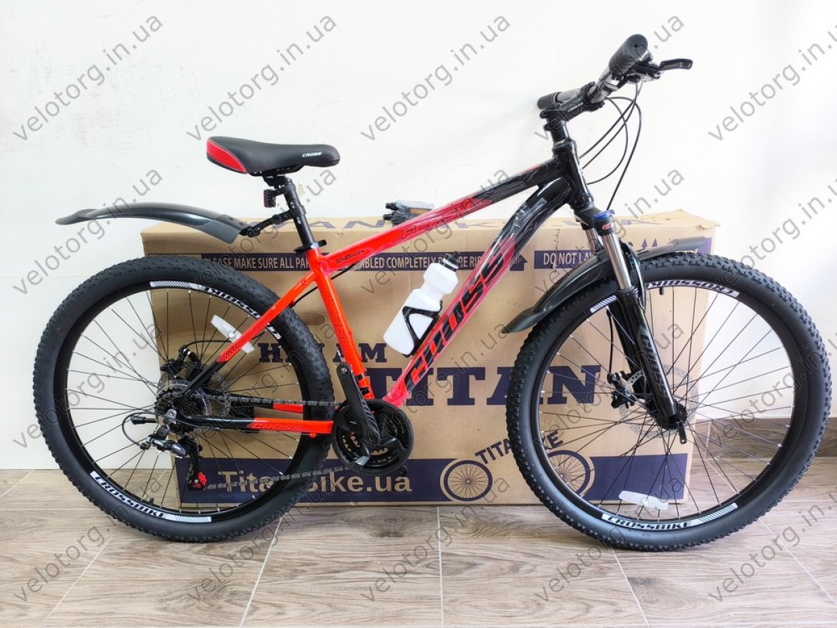 Велосипед Cross 27,5" Flash 2024 Рама-17" red-black