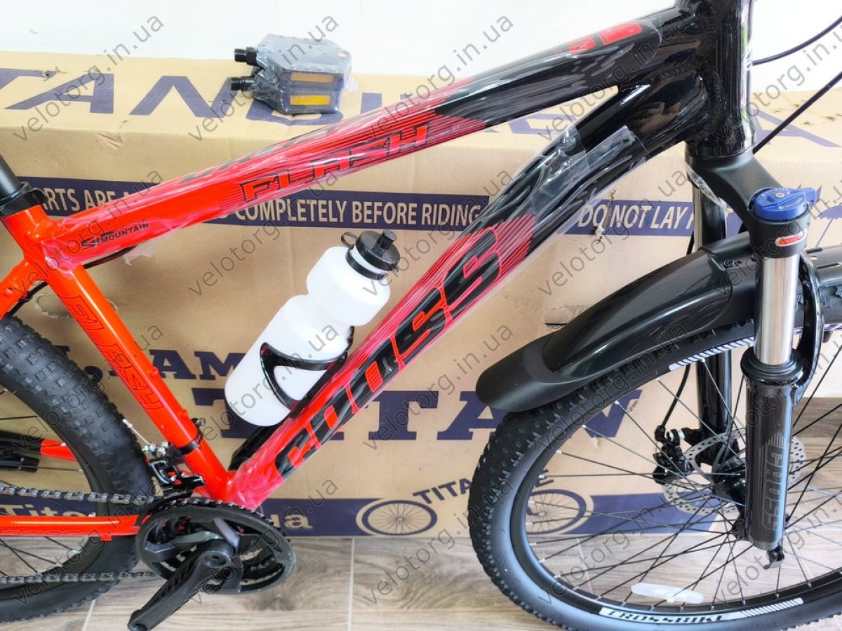 Велосипед Cross 27,5" Flash 2024 Рама-17" red-black