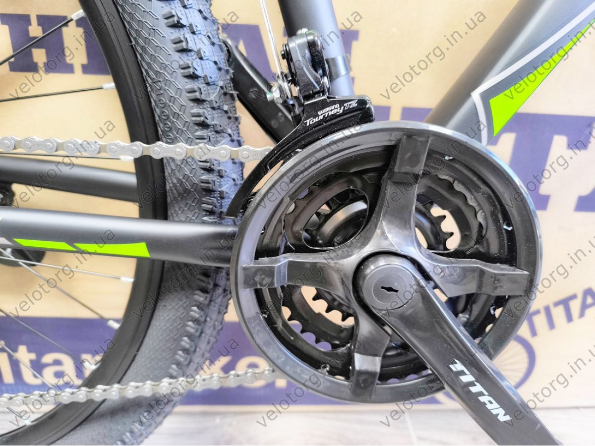 Велосипед Cross 27,5" Hunter Рама-17" black-green — надійний гірський байк для активних поїздок. Безкоштовна Доставка