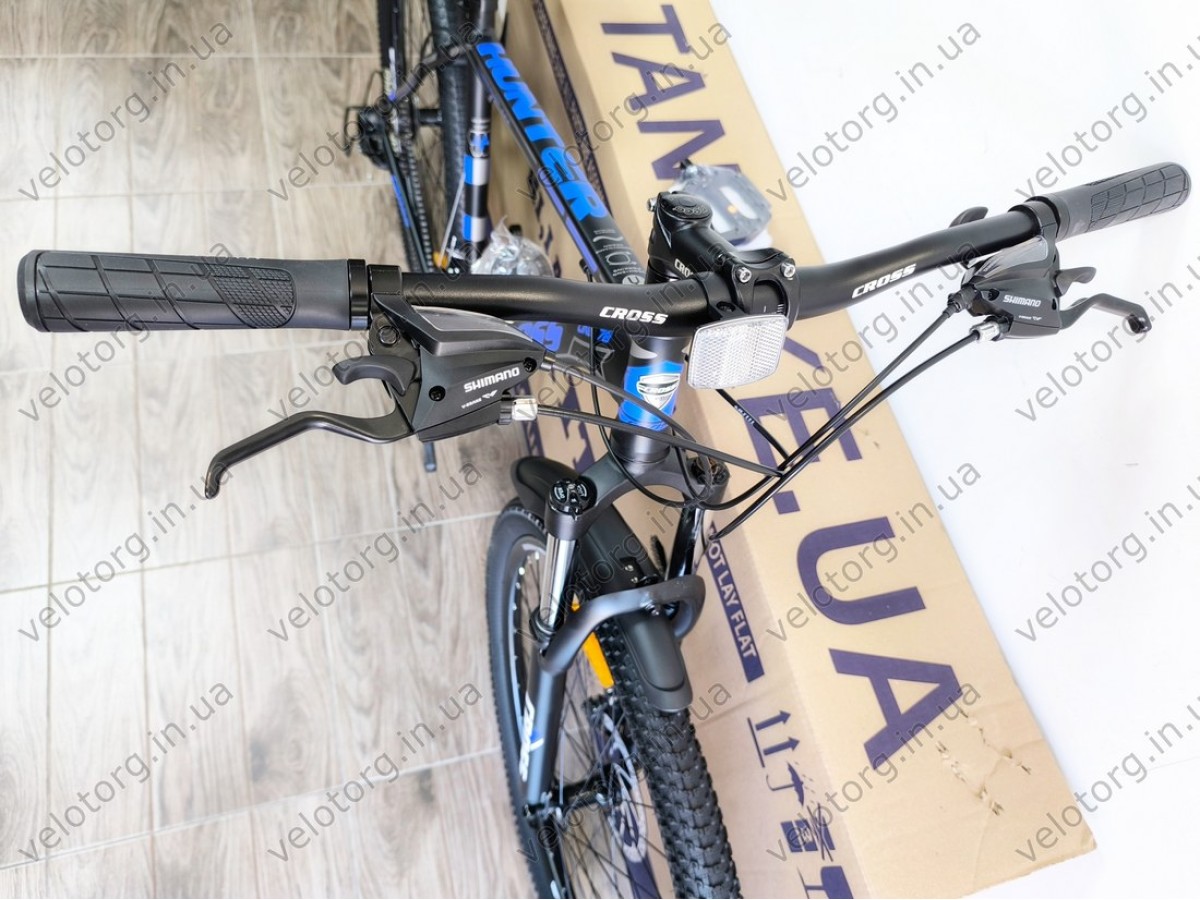 Велосипед Cross 29" Hunter Рама-20" black-blue — надійний гірський байк для активних поїздок. Безкоштовна Доставка