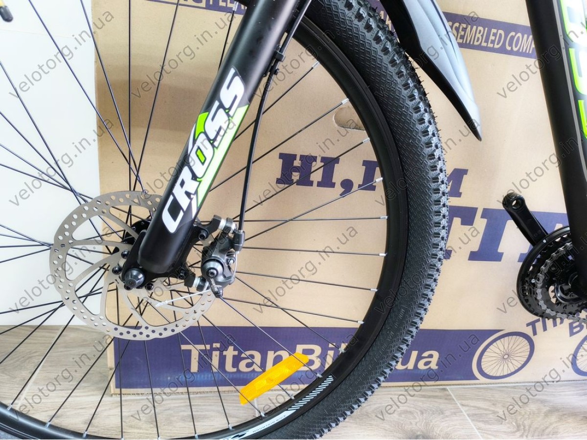 Велосипед Cross 29" Hunter Рама-20" black-green — надійний гірський байк для активних поїздок. Безкоштовна Доставка