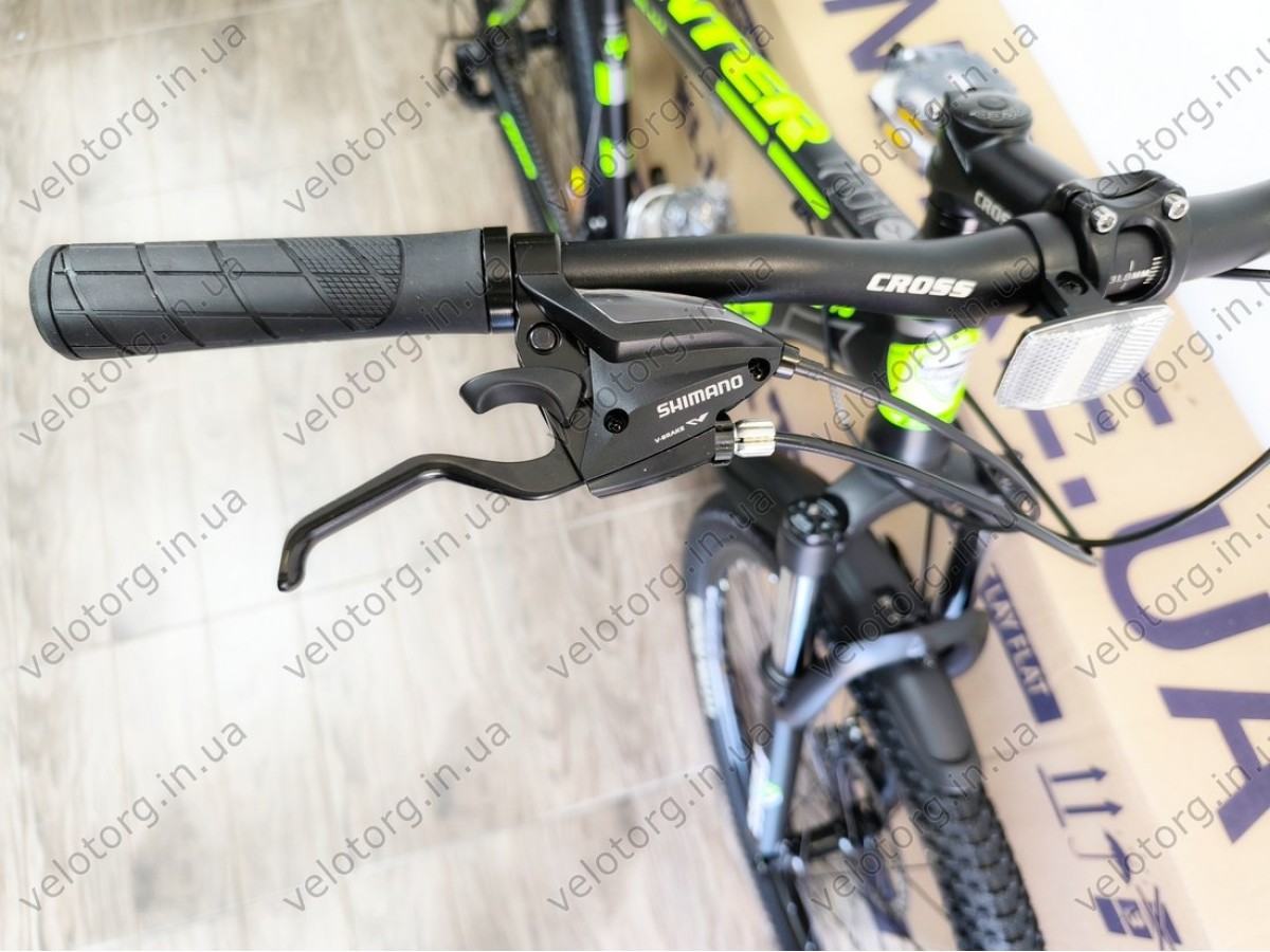 Велосипед Cross 29" Hunter Рама-20" black-green — надійний гірський байк для активних поїздок. Безкоштовна Доставка