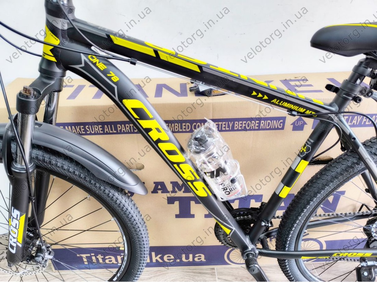 Велосипед Cross 29" Hunter Рама-20" black-yellow — надійний гірський байк для активних поїздок. Безкоштовна Доставка