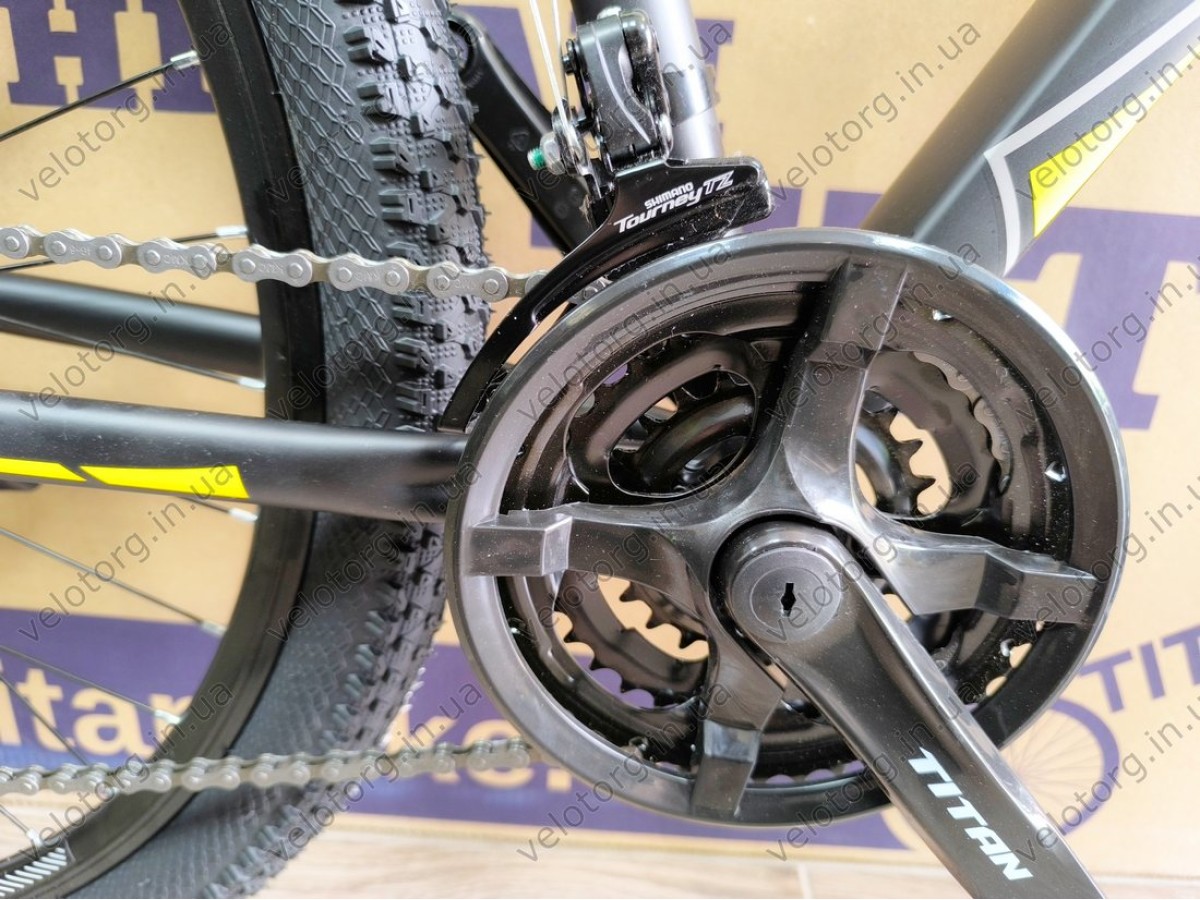Велосипед Cross 29" Hunter Рама-20" black-yellow — надійний гірський байк для активних поїздок. Безкоштовна Доставка