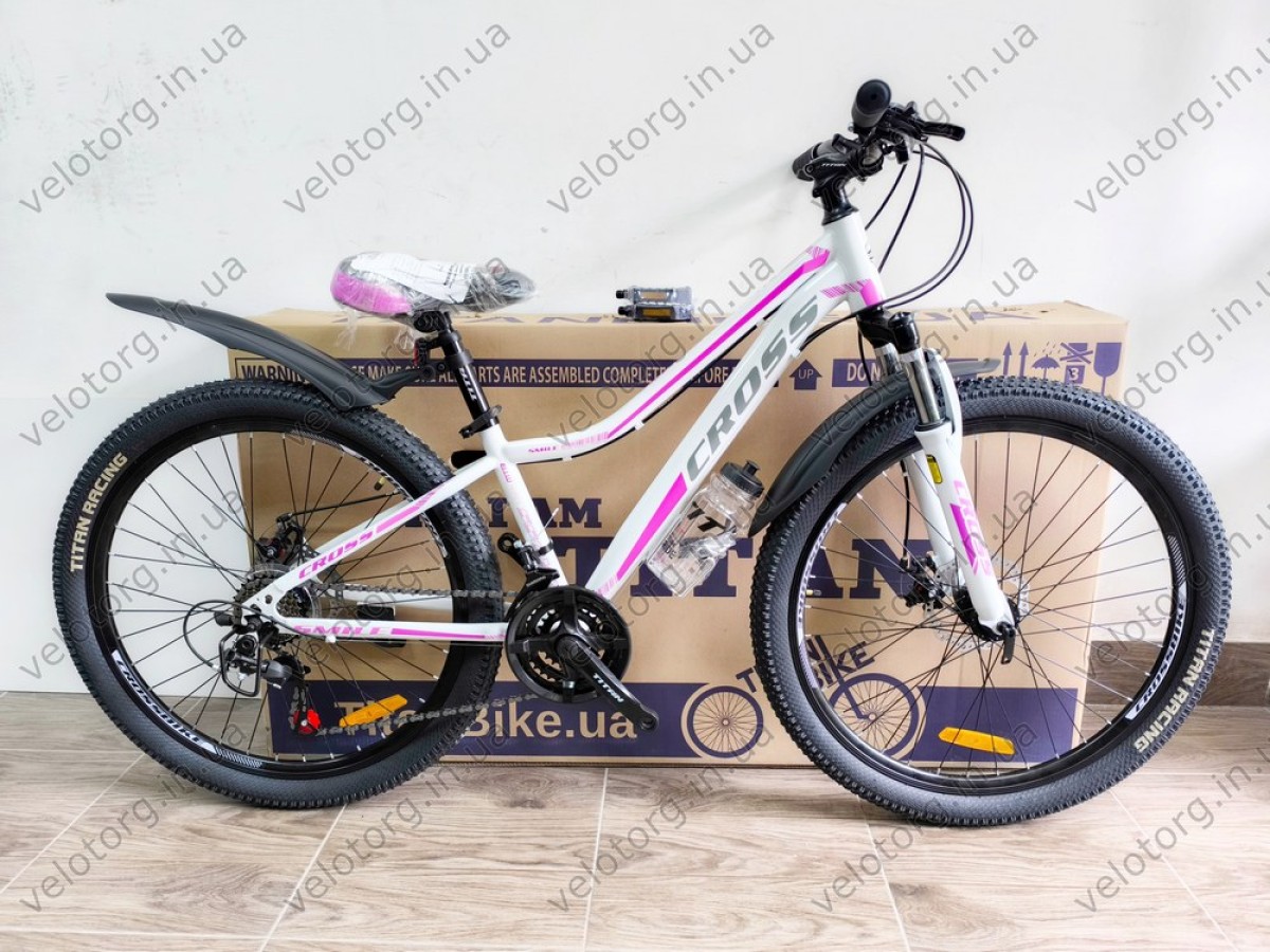 Велосипед Cross 26" Smile white-violet — надійний гірський велосипед для активних поїздок