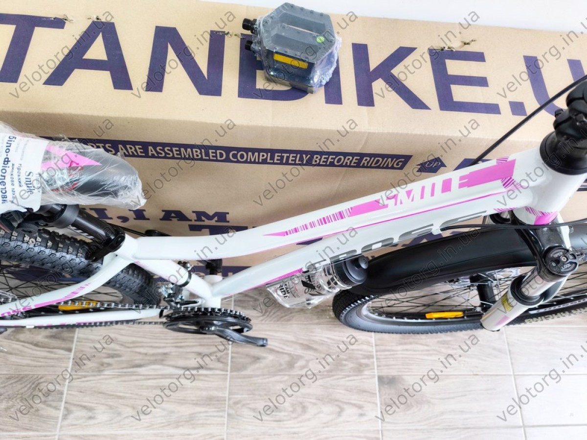 Велосипед Cross 26" Smile white-violet — надійний гірський велосипед для активних поїздок