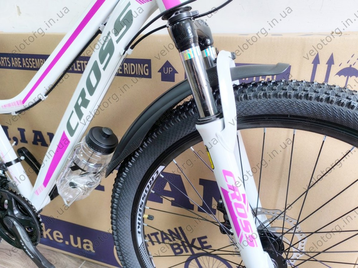 Велосипед Cross 26" Smile white-violet — надійний гірський велосипед для активних поїздок