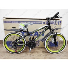 Велосипед Cross Space 20 Рама-10 black-lightgreen модель 2022р.