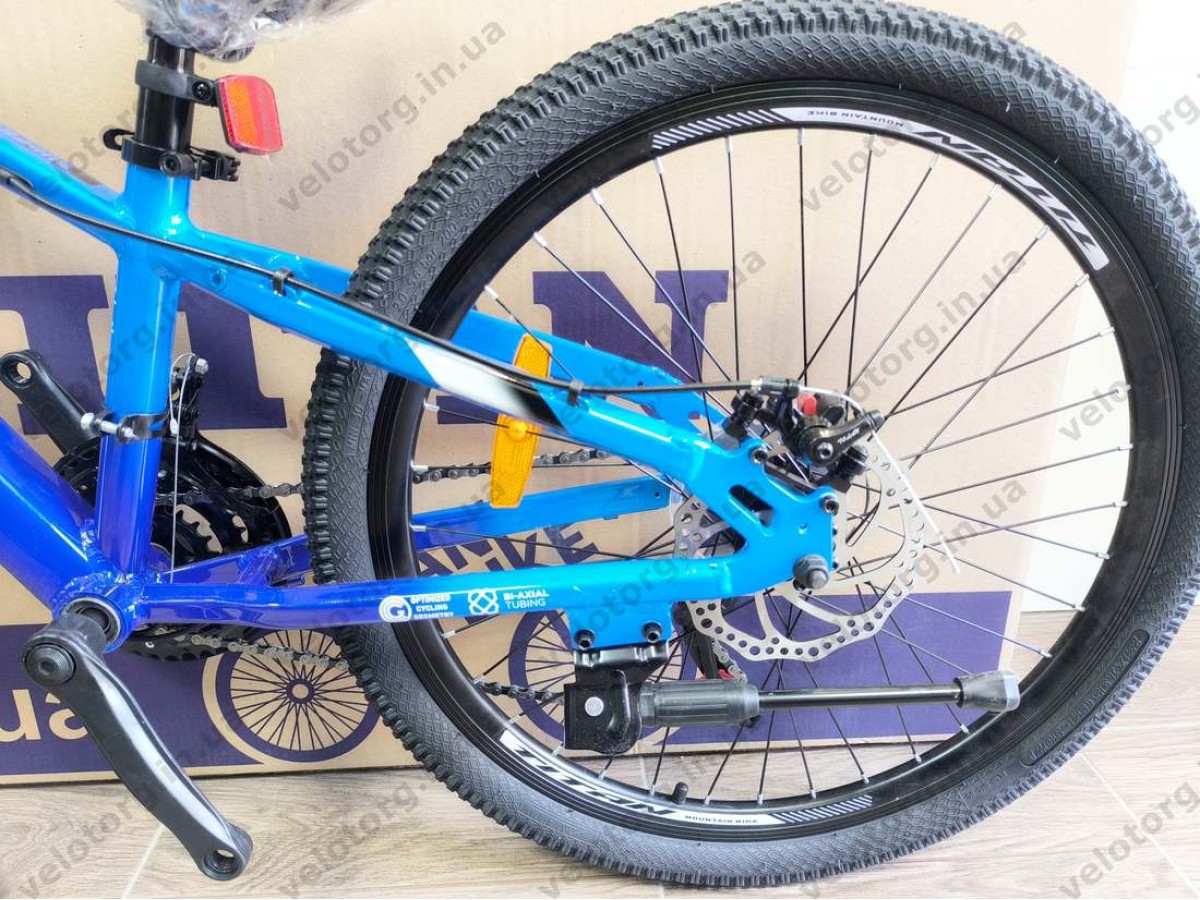 Велосипед CrossBike 24″ Convoy 2026 рама 11″ blue-black - алюмінієвий