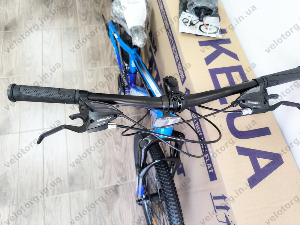 Велосипед CrossBike 24″ Convoy 2026 рама 11″ blue-black - алюмінієвий