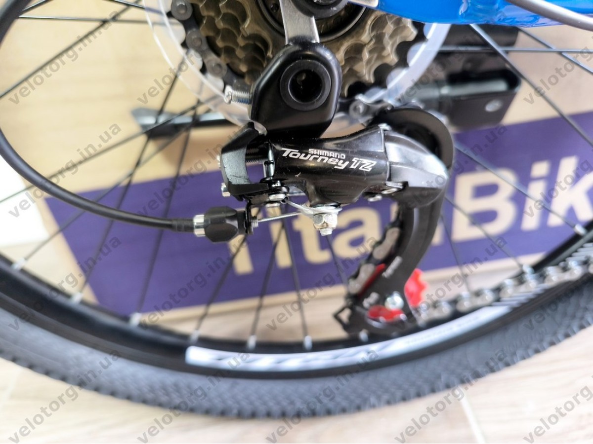 Велосипед CrossBike 24″ Convoy 2026 рама 11″ blue-black - алюмінієвий