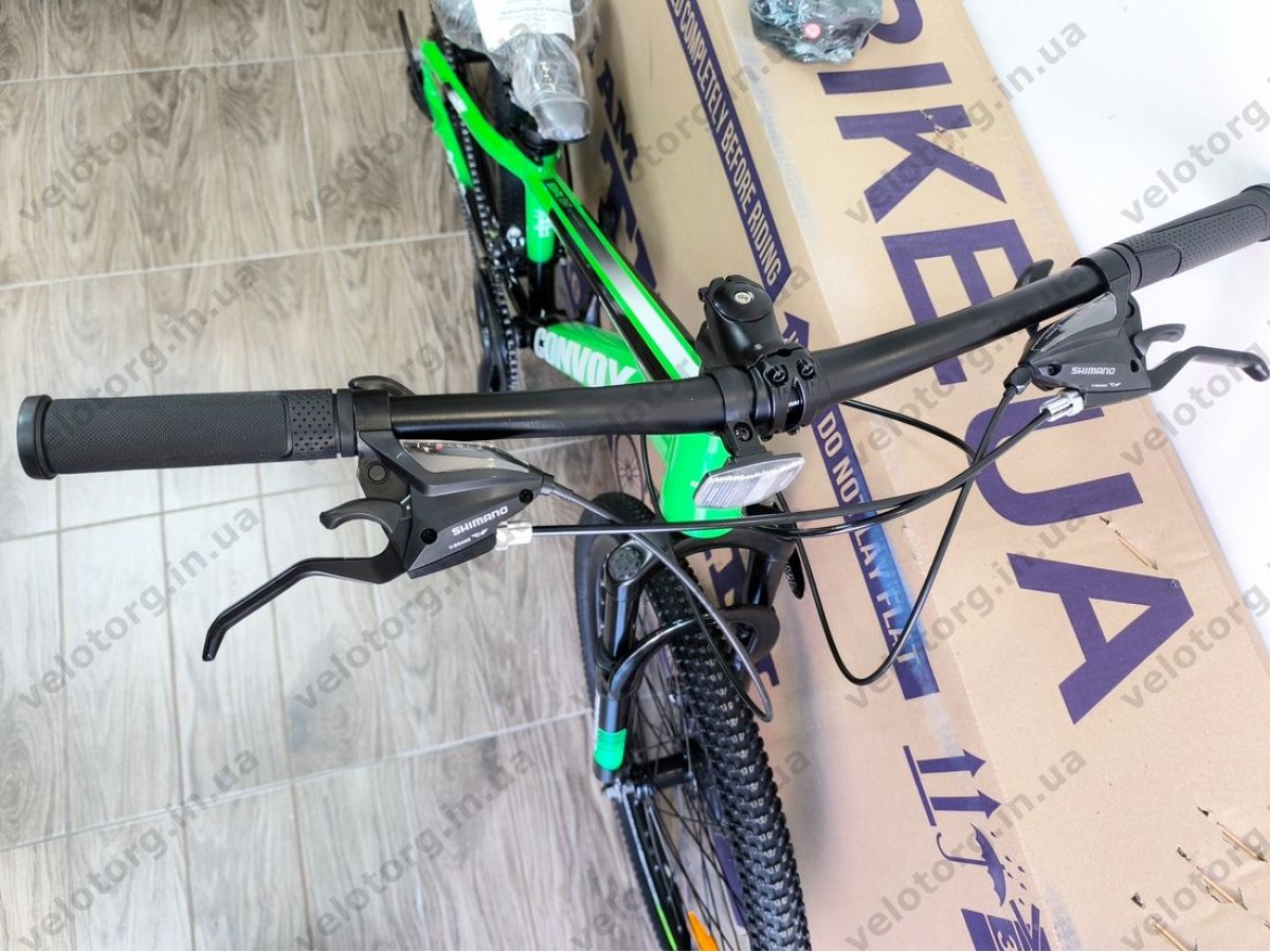 Велосипед CrossBike 24″ Convoy 2026 рама 11″ green-black - алюмінієвий