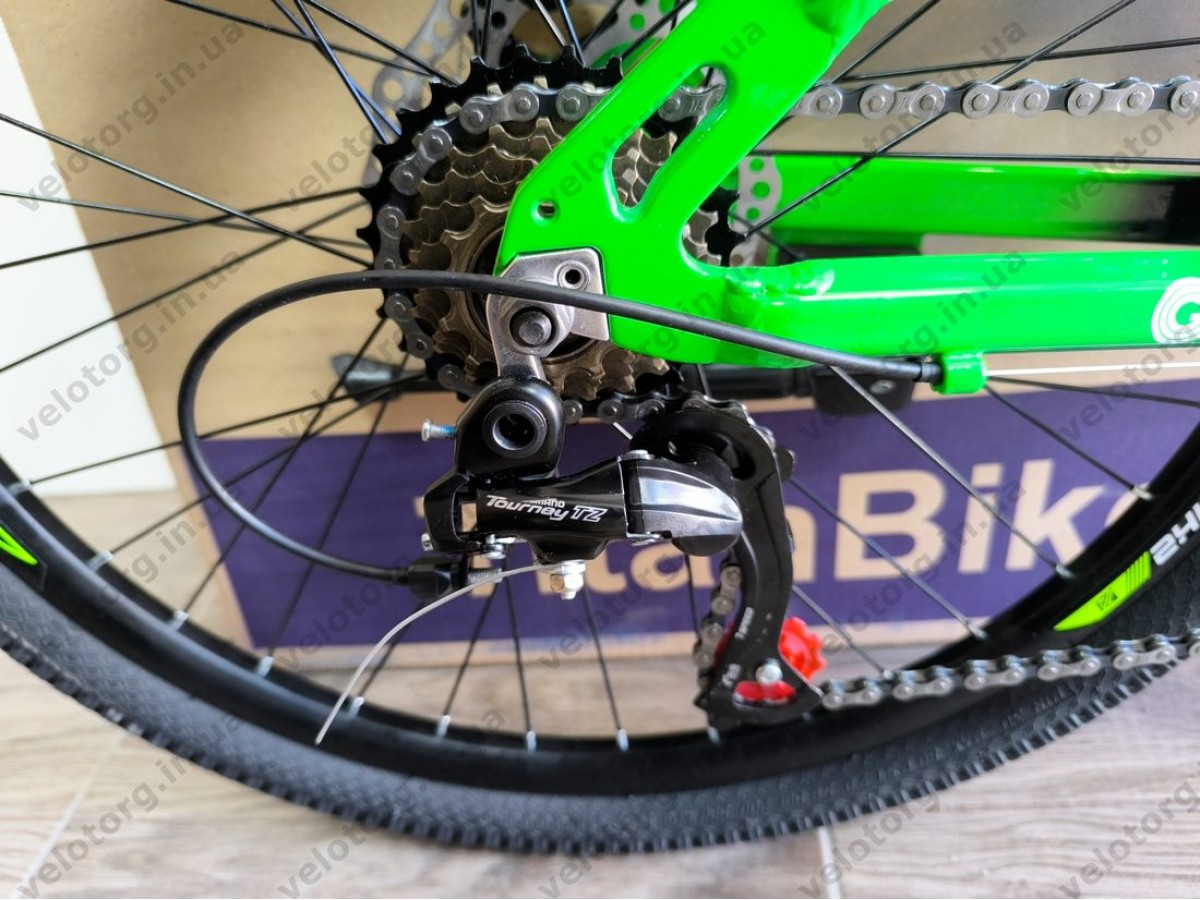 Велосипед CrossBike 24″ Convoy 2026 рама 11″ green-black - алюмінієвий