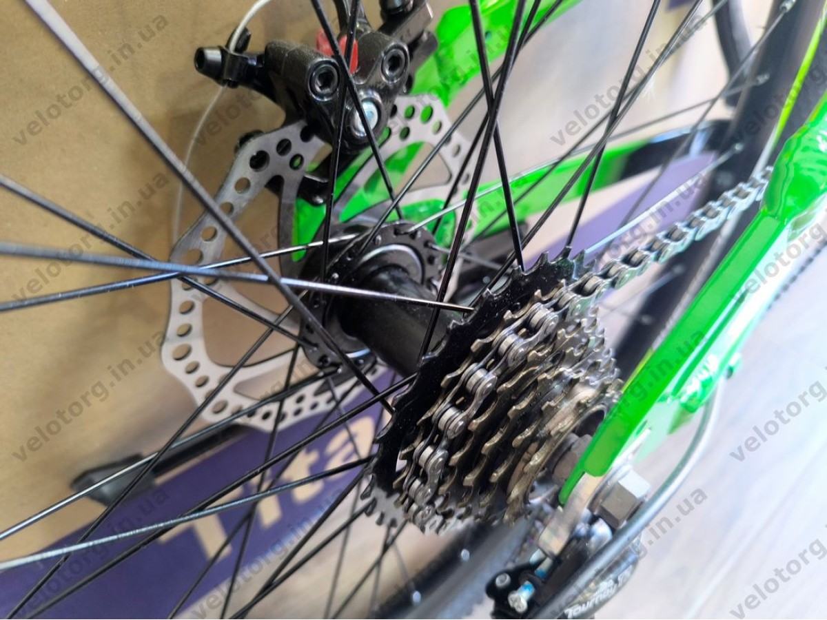 Велосипед CrossBike 24″ Convoy 2026 рама 11″ green-black - алюмінієвий