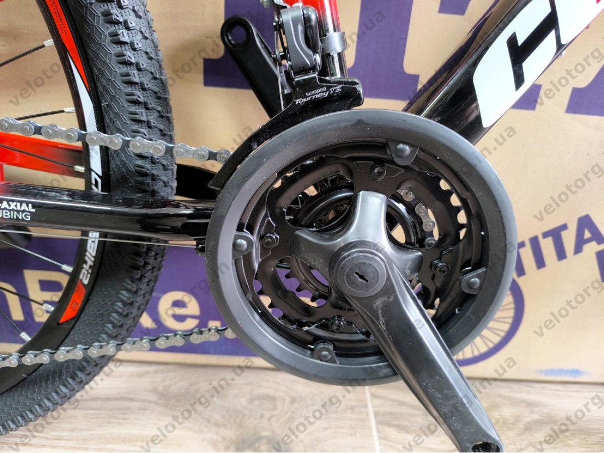 Велосипед CrossBike 24″ Convoy 2026 рама 11″ red-black - алюмінієвий